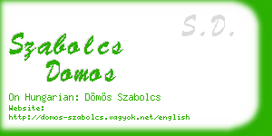 szabolcs domos business card
