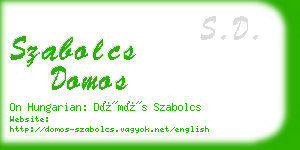 szabolcs domos business card